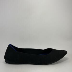 Rothy's The Point Black Slip On Workwear Shoes Ballet Flats Womens Size 9.5
